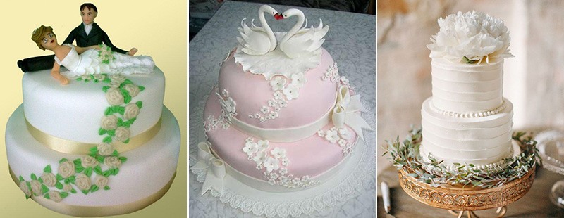 оригинальные двухъярусные свадебные торты фото 3