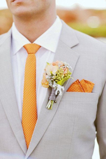 Образ жениха для оранжевой свадьбы