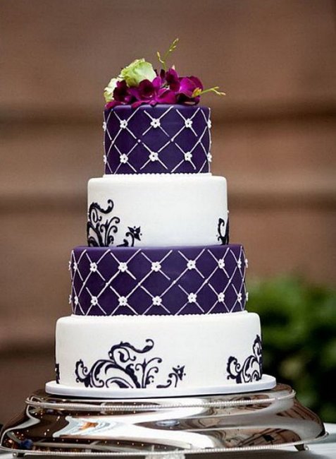 Свадебный торт для фиолетовой свадьбы