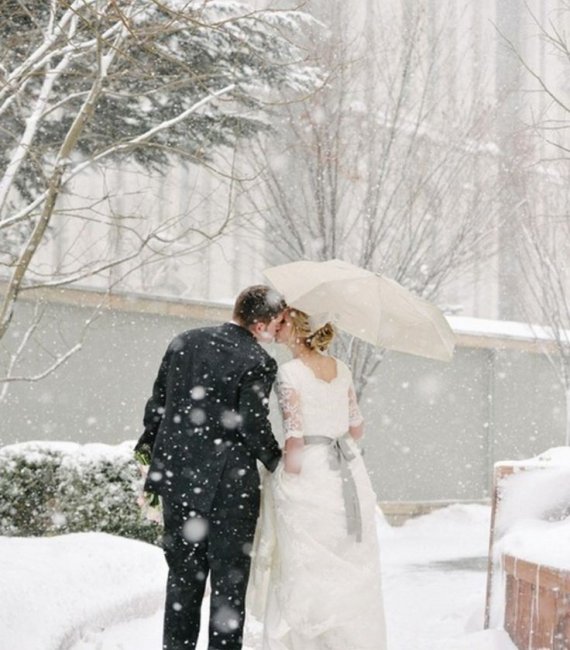 Свадебная фотосессия в снег
