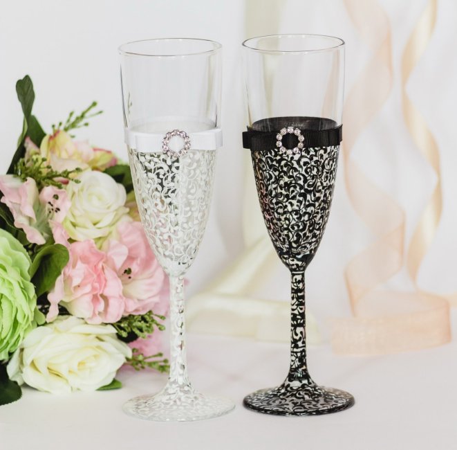 Дизайн свадебных бокалов