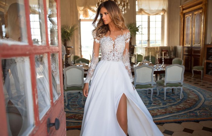 Прозрачное свадебное платье