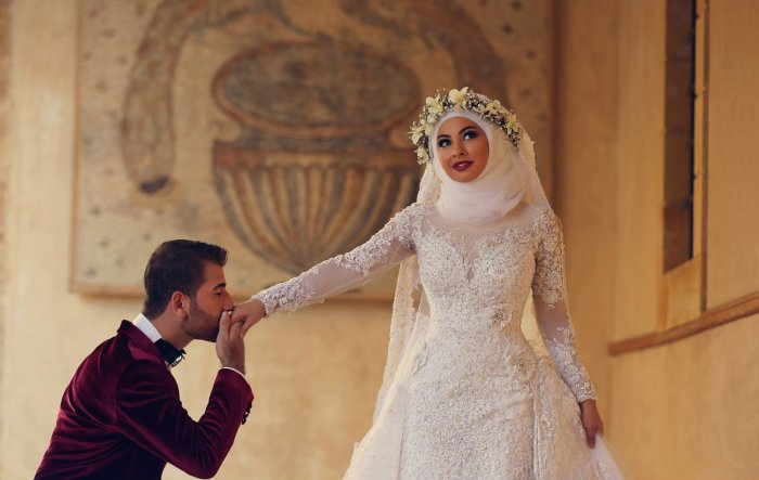 Декор арабского свадебного платья