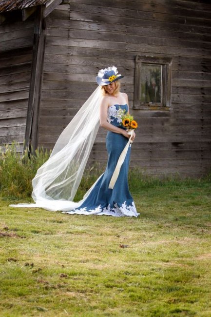 Свадебное платье из джинса