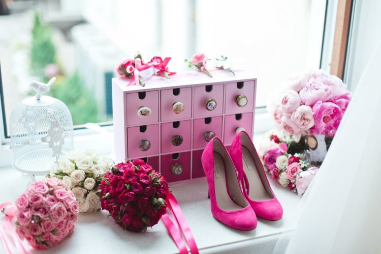Оформление свадьбы в цвете розовый пион