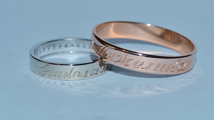 Обручальные венчальные кольца из серебра и золота