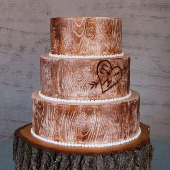 Торт на деревянную свадьбу (5 лет)