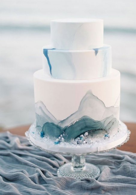 Торт на сапфировую свадьбу (45 лет)