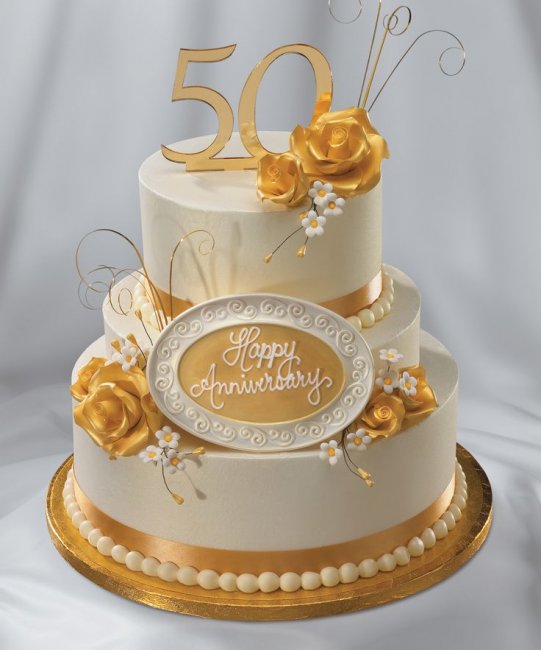 Торт на золотую свадьбу (50 лет)