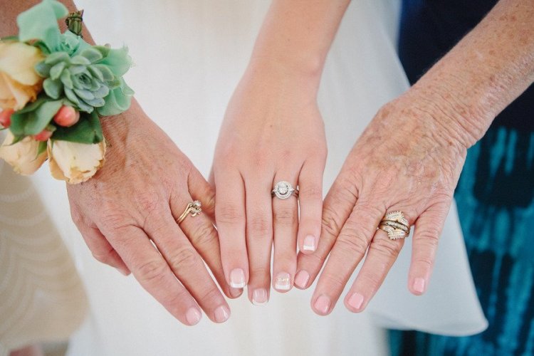 Обручальные кольца невесты, мамы и бабушки