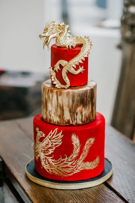 Торт для свадьбы в китайском стиле