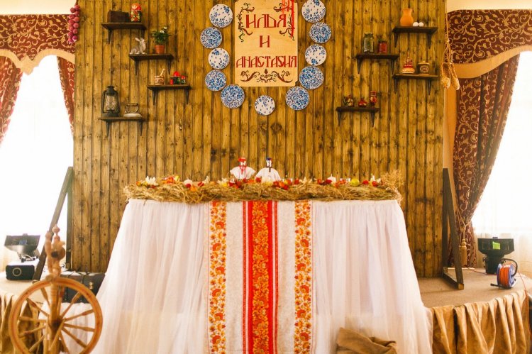 Декор свадьбы в русском стиле