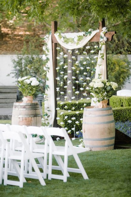 Свадебная арка с живыми цветами