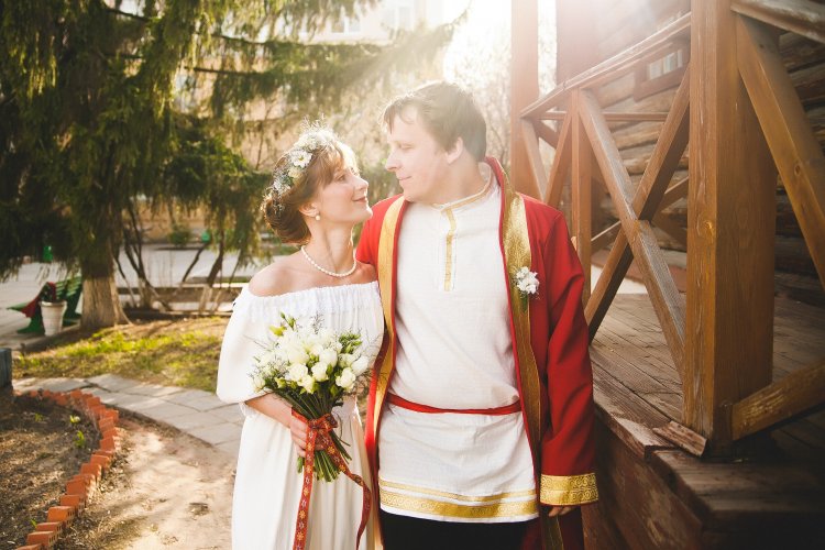 Русское свадебное платье