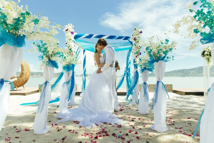 Цвет свадьбы в морском стиле