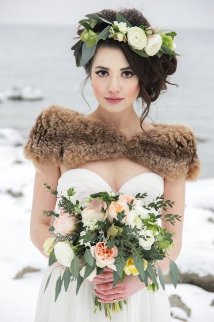 Образ невесты для зимней свадьбы