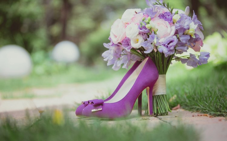 Туфли для сиреневой свадьбы
