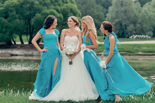 Подружки невесты в бирюзовом фото