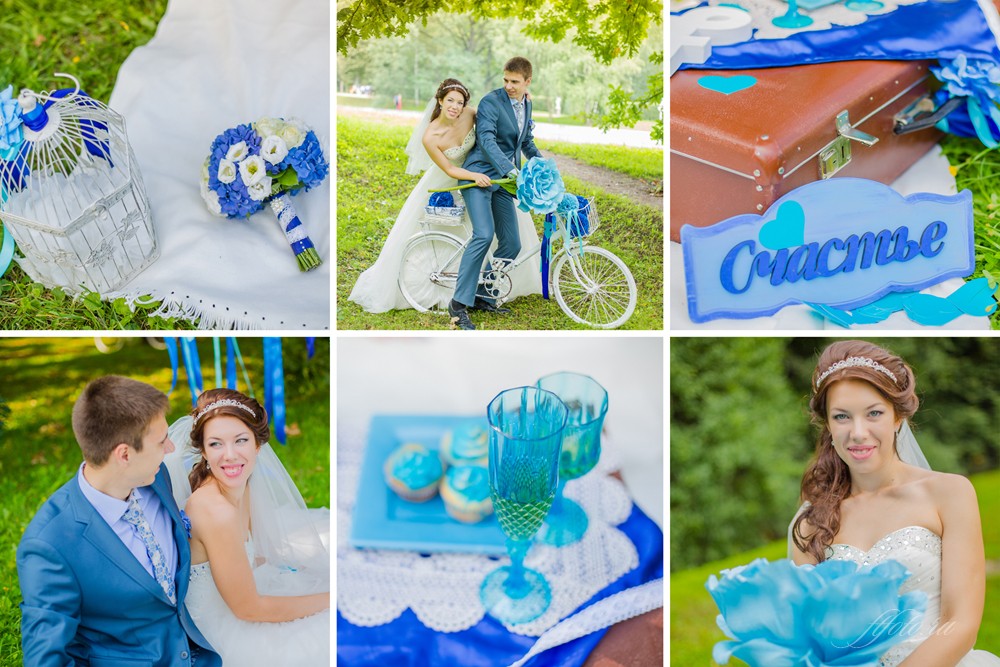 свадьба в синем цвете оформление