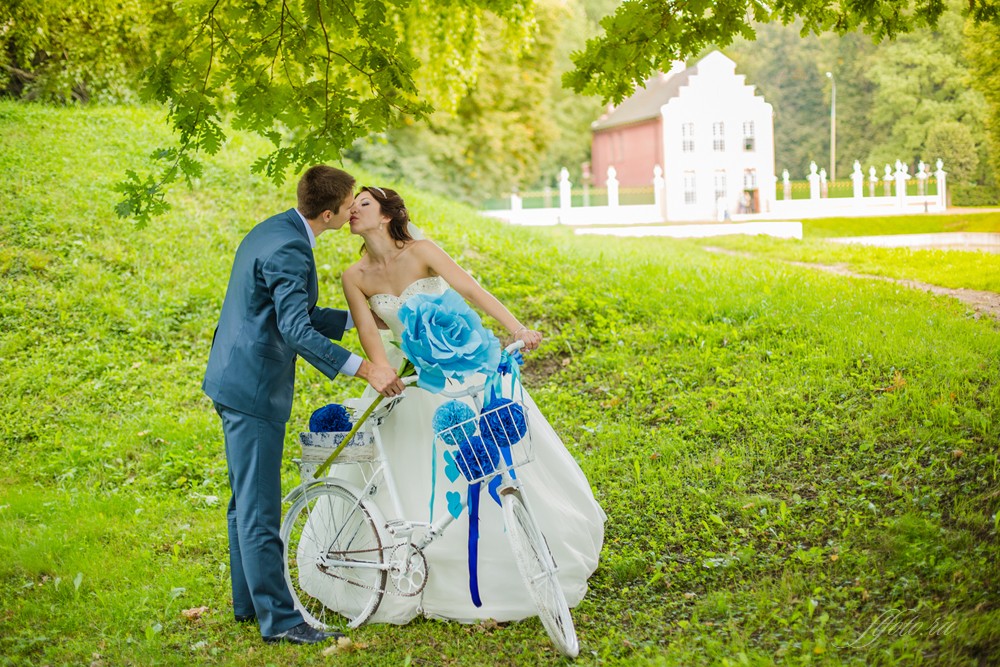 синяя свадьба фото