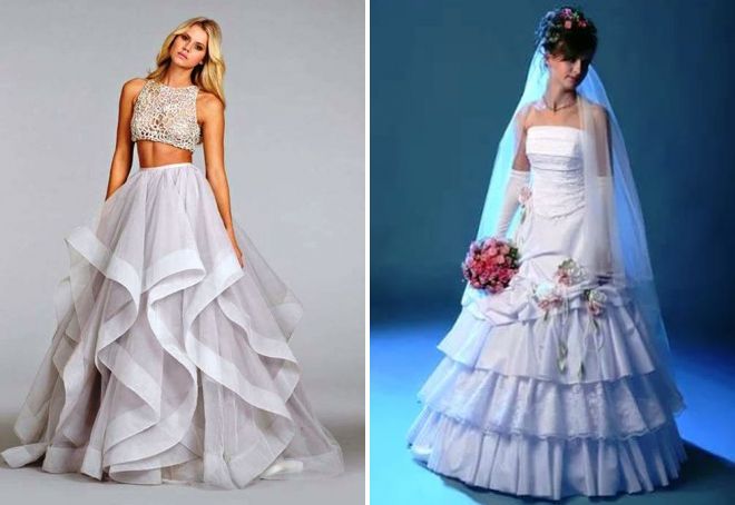 свадебное платье корсет и юбка