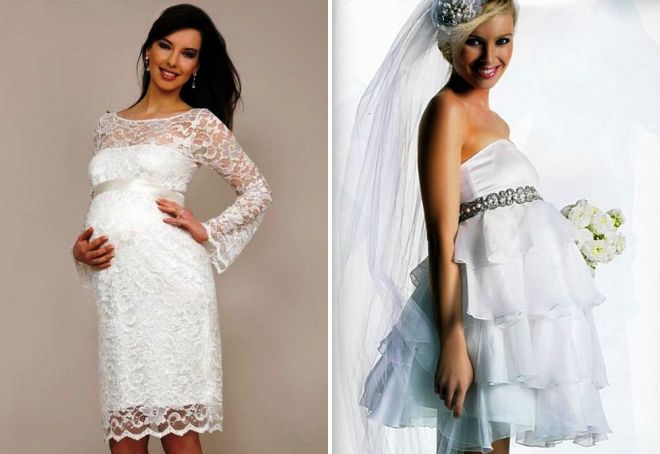 свадебные платья для беременных на большом сроке