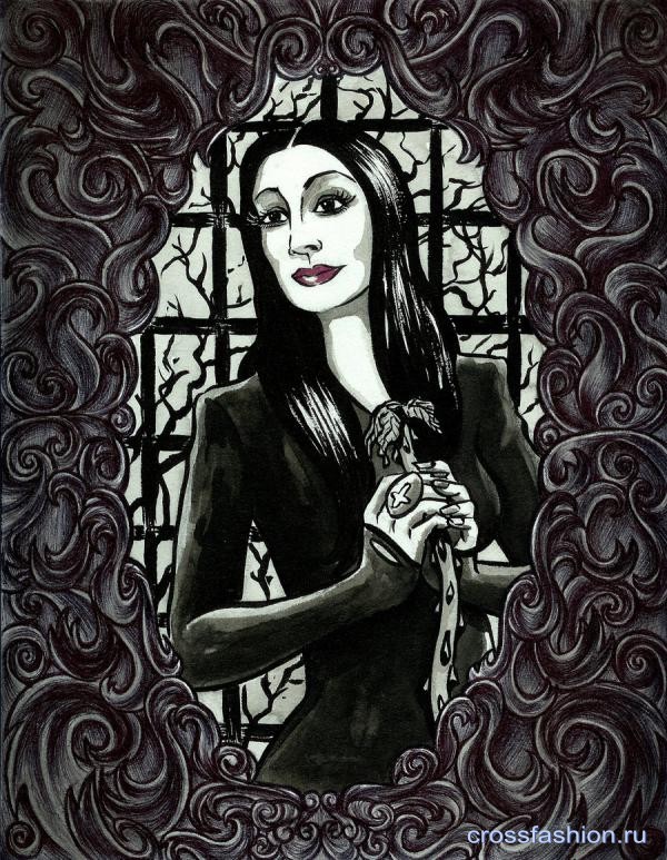 Morticia Adams by MGrigsbyArt