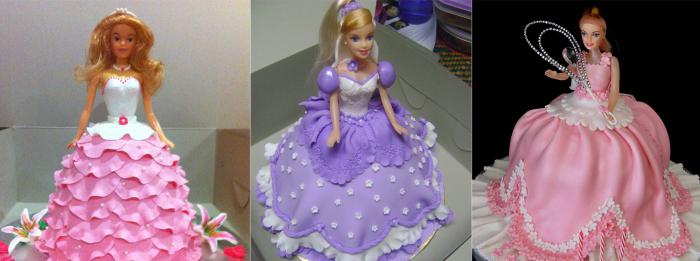Торт в виде куклы