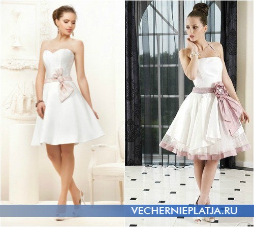 Свадебные платья с нежно-розовым бантом от Fulara & Zywczyk