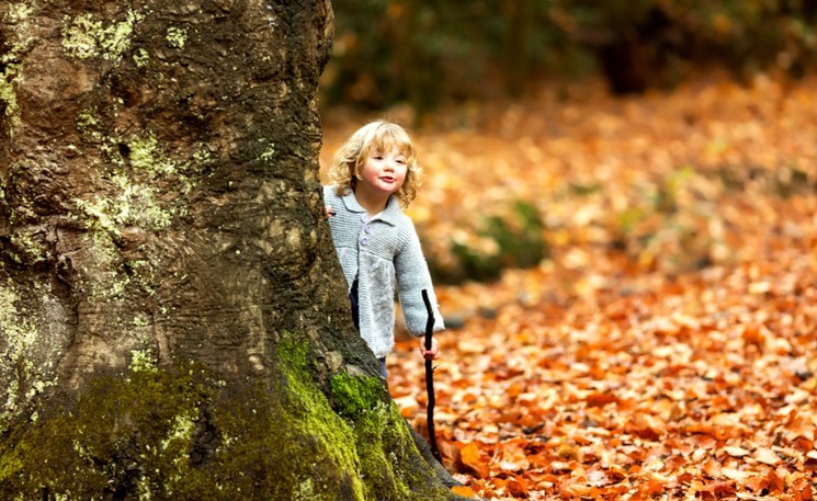Фотосессия с ребёнком на природе - осень