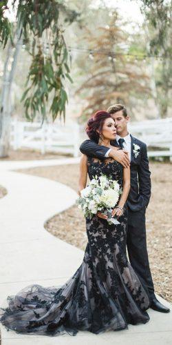 black lace wedding dress by Enzoani