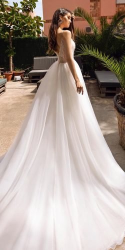  ball gown wedding dresses with spaghetti straps low back tinavalerdi