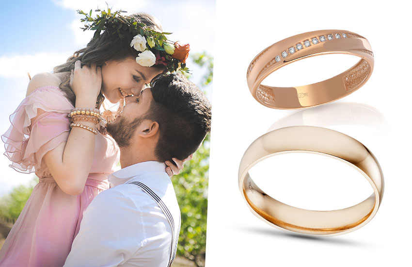 розовая свадьба стиль аксессуары бракосочетание советы стилиста невеста обручальное кольцо розовое золото