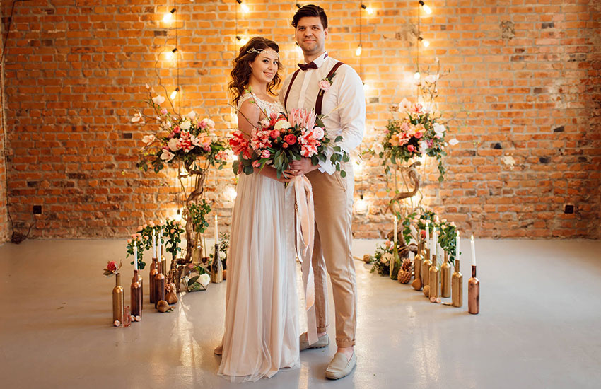 Свадебный стиль свадьба в золотом цвете невеста свадебная мода